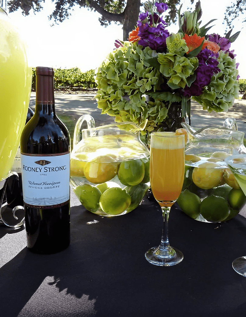 Wine and citrus display